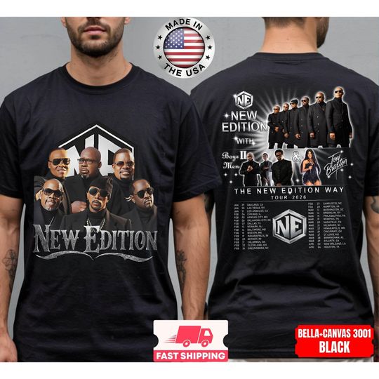 Discover New Edition 2026 World Tour T-Shirt, Front & Back Design Included Tee, Unisex Shirt