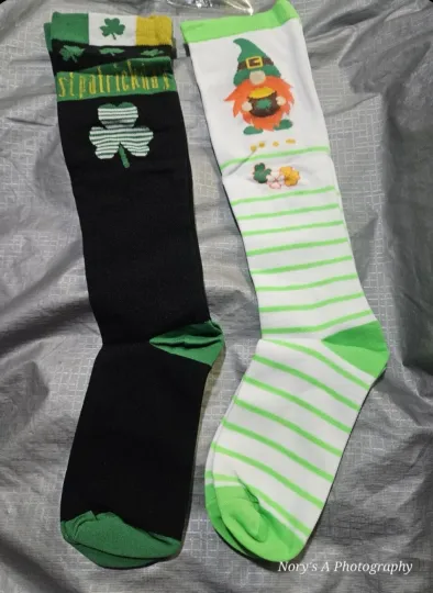 Discover St. Patrick's Day Socks, Green Holiday Socks Decoration, Knee High