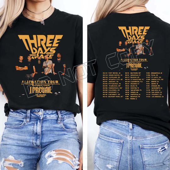 Discover Three Days Grace Live 2026 Tour Unisex tee
