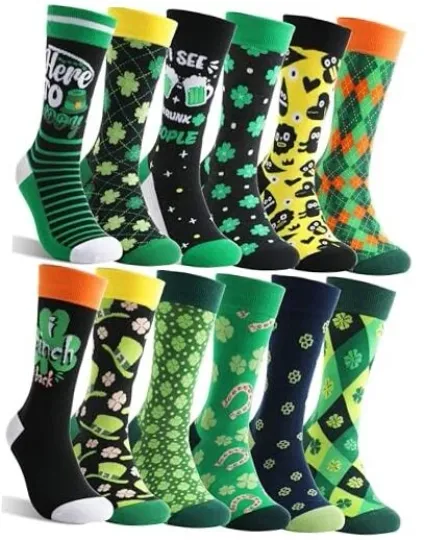 Discover Funny Socks for Men Women Fun Cozy Crazy Novelty Fashion Large St Patricks Day