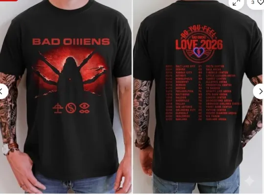 Discover Vintage Bad Omens Tour 2026 Two-Sided Graphic T-Shirt – Alt Rock Band Unisex Tee