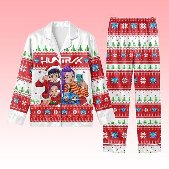 Discover Kpop Hunters Thick Pajama Set, Kpop Idol Sleepwear , Anime Girl Group PJs, Kpop Fan Gift, Christmas Gift, Xmas Holiday, Matching Pjs