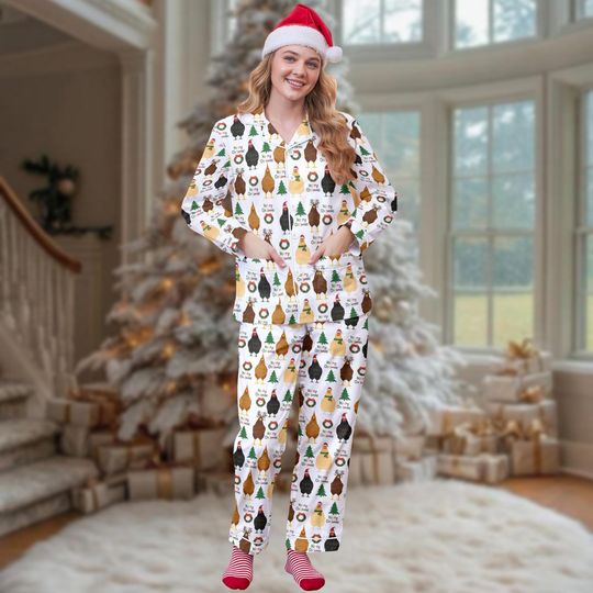 Discover Christmas Gnome PJs Set, Cute Gnome Pajamas Set, Festive Gnome Pajama Set, Women Pajamas, Gift for Christmas Fan