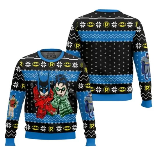 Batman And Robin Ugly Christmas Sweater