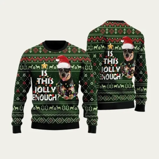 Discover Australian Cattle Dog Jolly Ugly Christmas Sweater