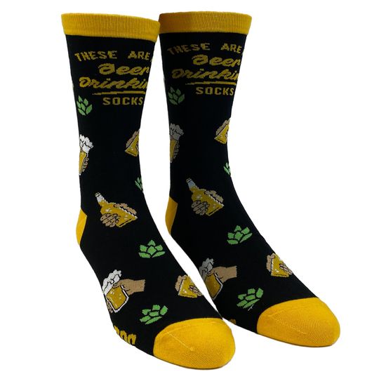 Discover Beer Drinking Socks, Funny  Cotton Blend Socks
