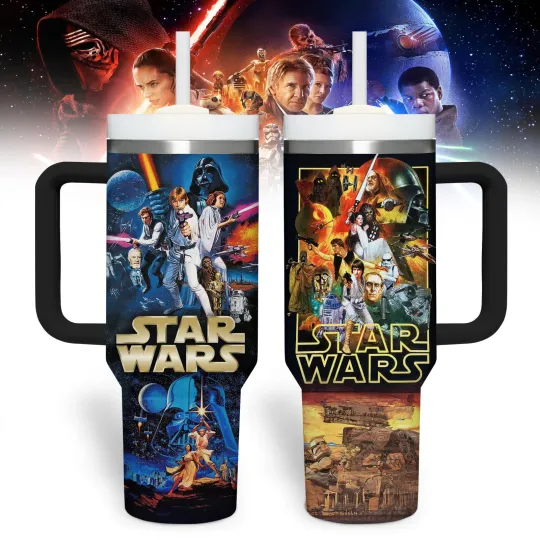 Discover Galaxy Space Saga Inspired Tumbler with Handle 20oz 30oz 40oz