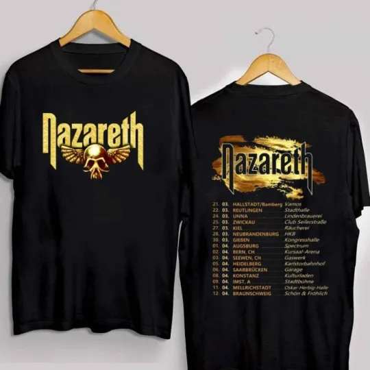 Discover Nazareth march and april 2026 All Size Unisex T-Shirt Size S-4XL