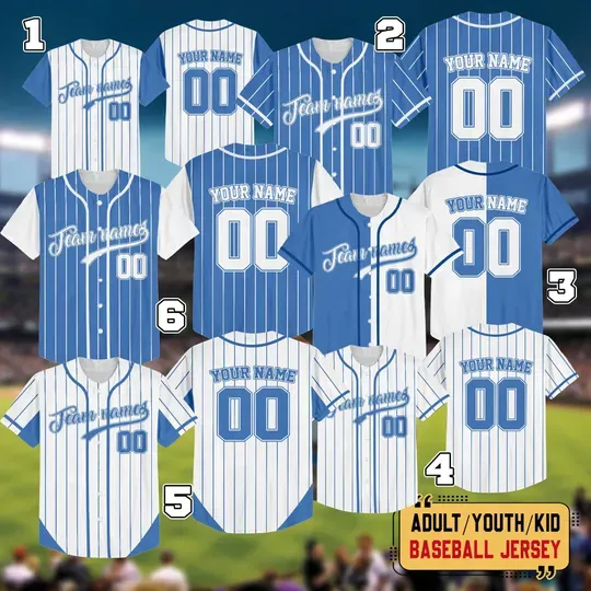 Discover Personalized Collection Baseball Jersey, Custom Team Name And Number Jersey, Uniform For Baseball Fans, Team Matching Shirt