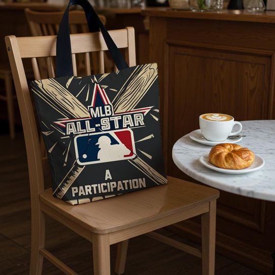 Discover MLB All-Star Participation Trophy Tote Bag, Vintage Baseball Fan Gift, Opinionated Sports Accessory, Durable Game Day Carryall for True Fans