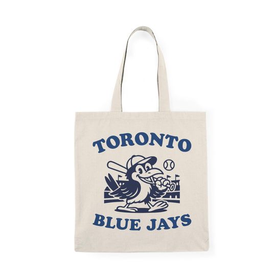 Toronto Blue Jays Vintage Mascot Tote Bag | Baseball Logo Market Tote