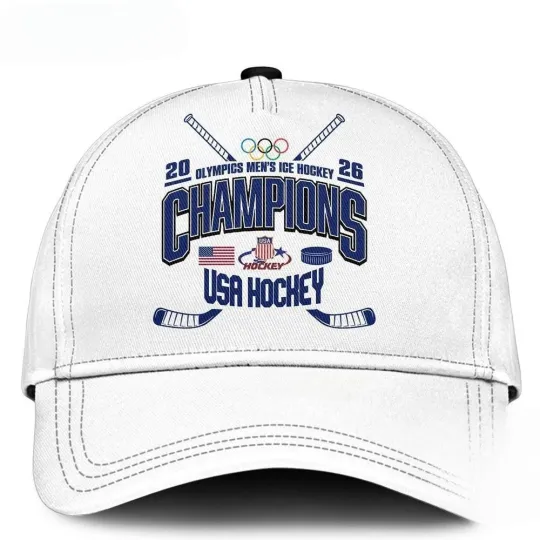 Team USA 2026 Olympic Men’s Ice Hockey Champions Limited Edition White Cap