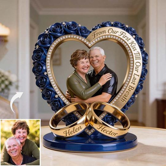 Discover Custom Any Couple Photo - From Our First Kiss - Personalized Couple Custom Shaped Acrylic Plaque