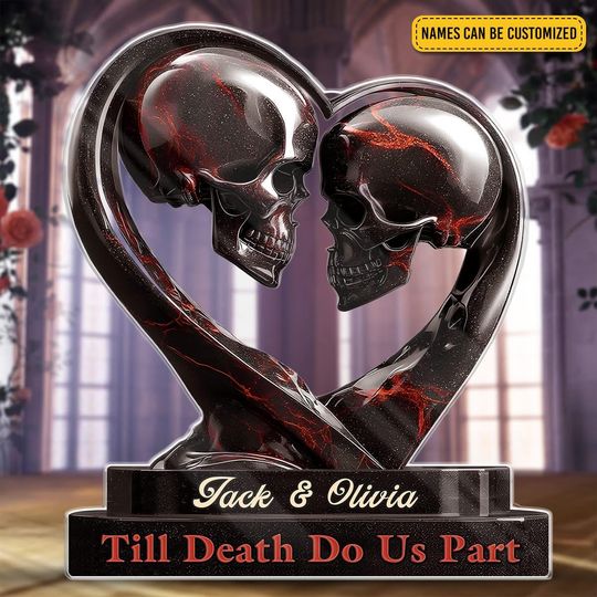 Discover Custom Shaped Acrylic Plaque - Personalized Anniversary Wedding Gifts For Husband And Wife, Him And Her - Love Outlasts Time