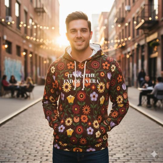 Discover Personalized Floral Hoodie | Custom Text, Eras Surprise Song Inspired Print