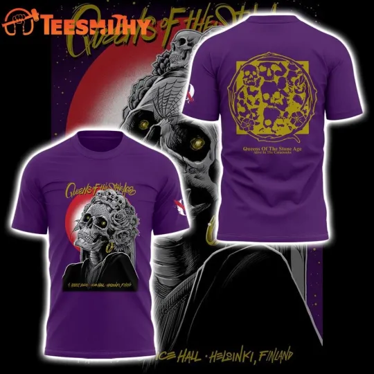 Discover Queens of the Stone Age Alive in the Catacombs Tour 2025 3D T Shirt