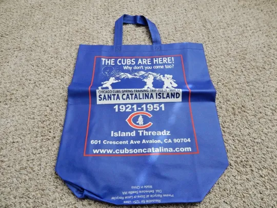 CHICAGO CUBS CATALINA ISLAND SPRING TRAINING REUSABLE ECO SHOPPING TOTE BAG