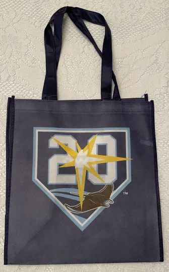 Discover MLB Network Tampa Bay Rays 20th Anniversary Reusable Tote Bag SGA 14" X 13"
