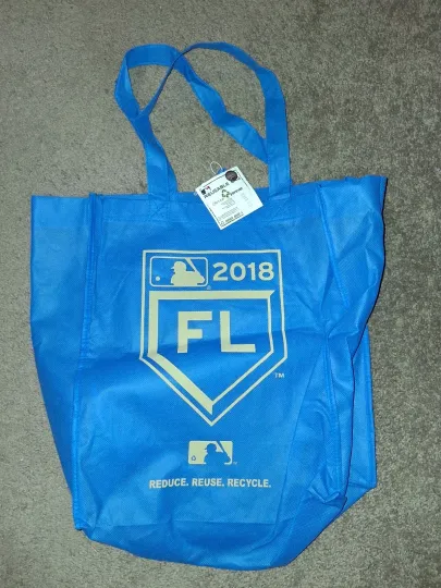 Discover Eco Friendly MLB Spring Training 18' FL Reusable Tote Grocery Shopping Bag Blue
