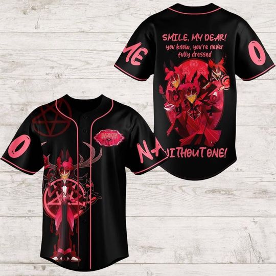 Discover Haz.bin Hotel Baseball Jersey, Alastor Haz.bin Baseball Jersey, Custom Baseball, Gift For Fans
