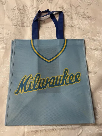 Discover NEW Milwaukee Brewers Baseball Reusable Tote Bag MLB Network Throwback Ed. RARE