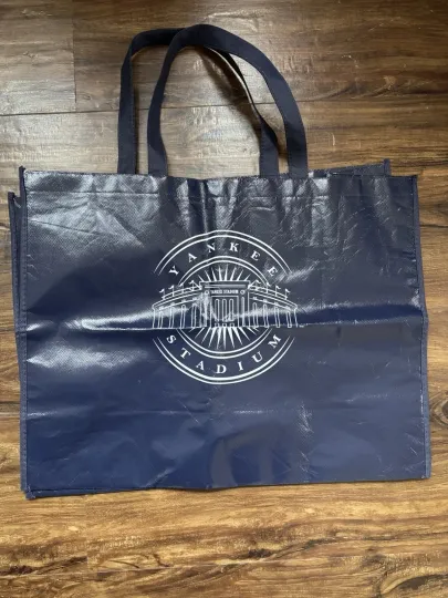 Discover New York Yankees Reusable Tote Bag MLB Yankee Stadium Shopping Bag (19" x 15")