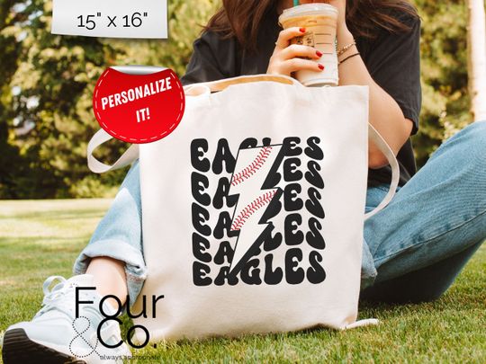 Discover Personalized Baseball Team Canvas Tote Bag, Ballpark Mama