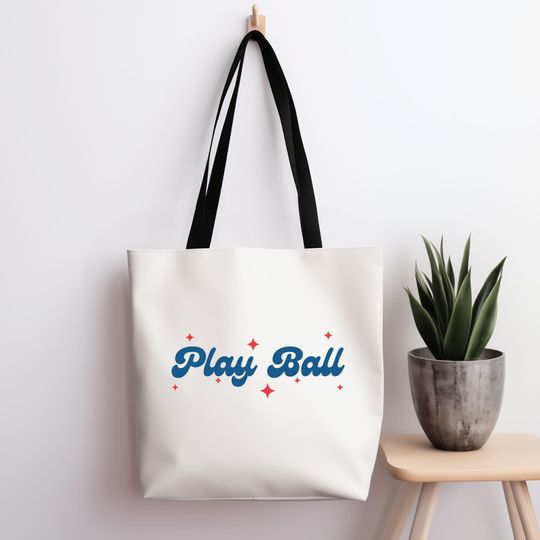 Discover Play Ball Baseball Tote Bag Baseball Mom Bag Gift for Moms 3 sizes Baseball Mom Gift Baseball mom life bag Mother's Day Gift