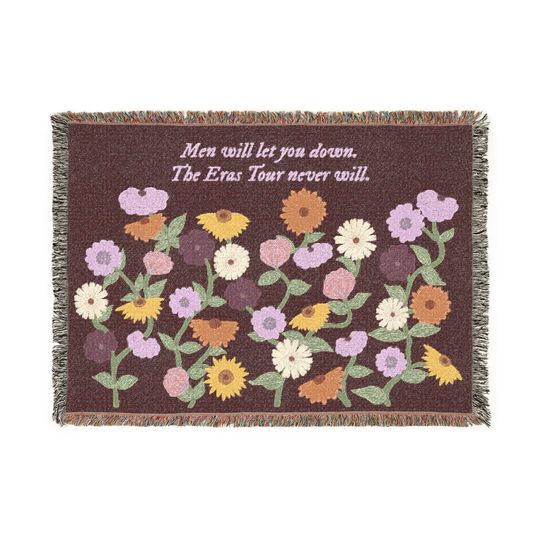 Discover Acoustic Piano Flowers Pattern Woven Blanket | Swift Album Blanket | Swift Merch