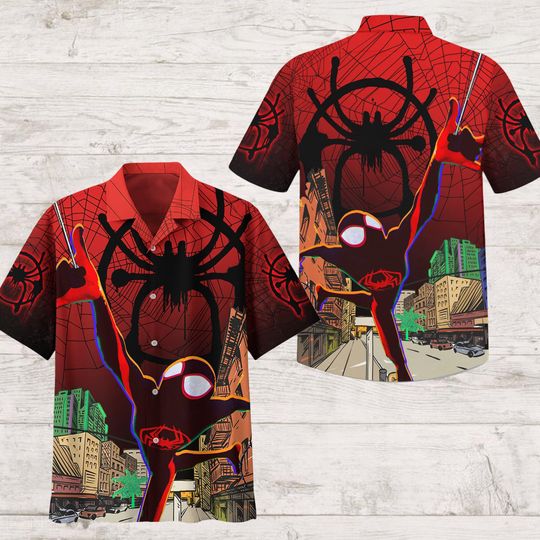 Discover Spider-man Hawaiian Shirt, Superhero Men Shirt, Spider-man Button Shirt, Marvel Button Shirt, Gift For Him