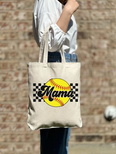 Discover Baseball Mama Tote Bag, Mother Baseball Tote Bag, Baseball Mother Tote Bag, Mother's Day Gift, Cute Tote Bag, Aesthetic Bag, Casual Tote
