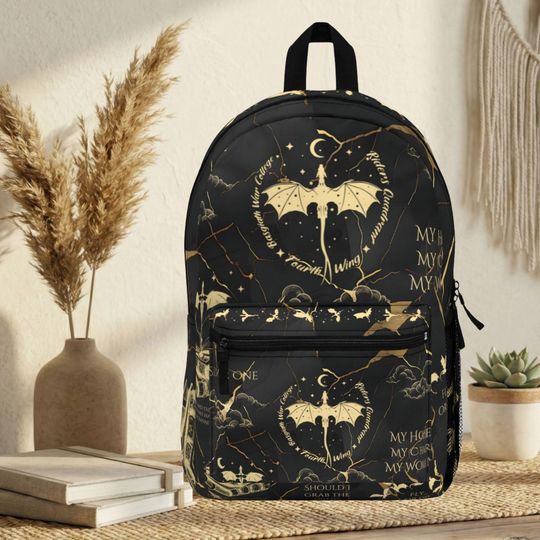 Fourth Wing Backpack Dragon Gift for Book Lovers Shadow Daddy Riorson House Basgiath War College Violet Sorrengail