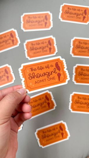 Clear Vinyl Sticker  The Life of a Showgirl  TS12 Concert Ticket Aesthetic, Pop Star Era, Journal & Water Bottle Sticker
