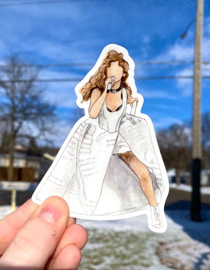 Discover Taylor Tortured Poets Dress Sticker