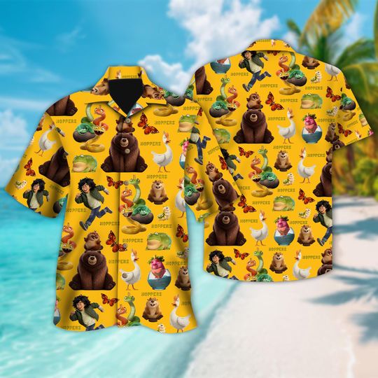 Discover Disney Hoppers Hawaiian Shirt, Hoppers Button Up, Disney Shirt, Hoppers Magic Kingdom Shirt, Hoppers Animal Kingdom Hawaii Shirt, Disney Tee