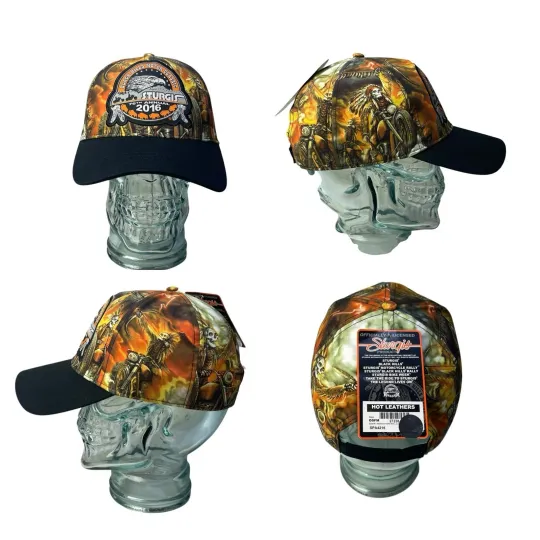 Discover Black Hills Motor Classic 2016 Sturgis 76th Annual Strapback Hat AOP Cap NEW