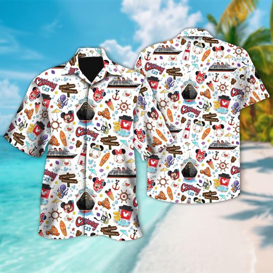 Discover Mickey Mouse, Minnie Mouse, Stitch and Lilo, Finding Nemo Cruise Hawaiian Shirt, Mickey And Friend Cruises Shirt, Ship Button Up Tee