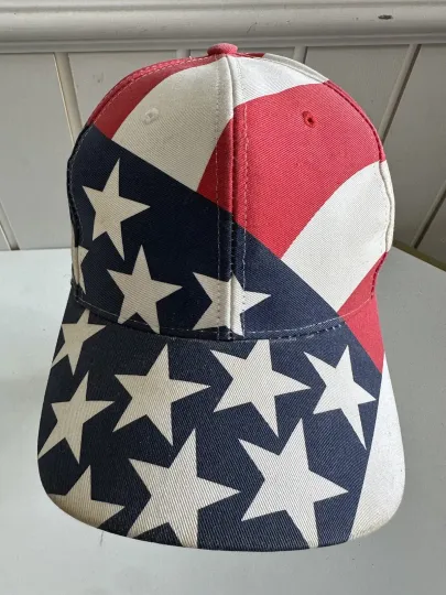 Discover Vintage Global Caps United States Flag AOP Rare Stars & Stripes Snapback Cap