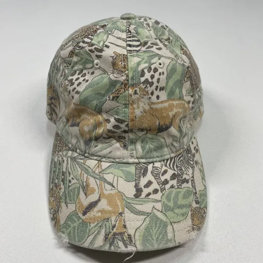 Discover Aerie Hat Cap Women’s Multicolor Animal Print Safari Strapback AOP