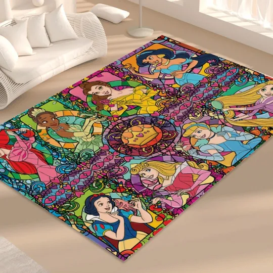 Discover Princess Disney Art Print Rectangular Floor Mat Rug