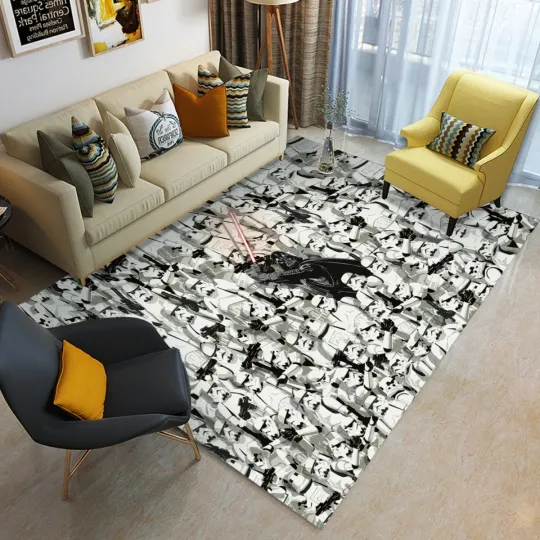 Discover Star Wars Darth Vader Print Foldable Rectangular Floor Mat Rug Anti-Skid Carpet
