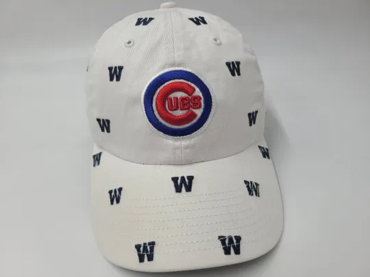 Women Chicago Cubs Fly The W All Over Print AOP 47 Brand Strapback Hat Cap