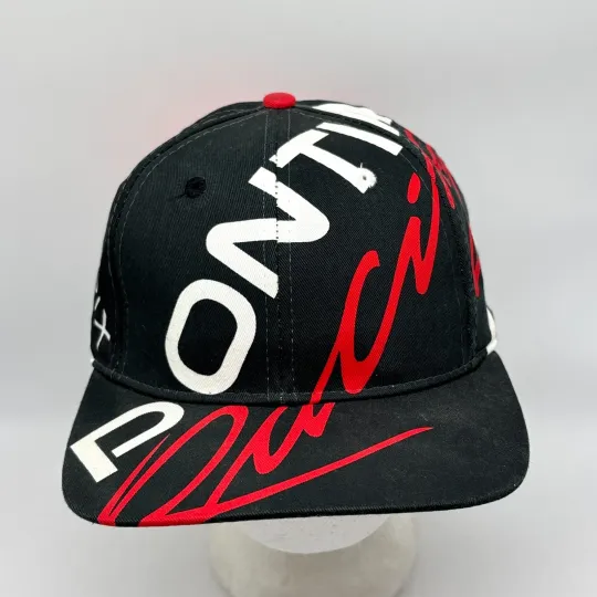 Discover Vintage Pontiac Grand Prix Racing Snapback Hat AOP Deadstock Checkered Flag