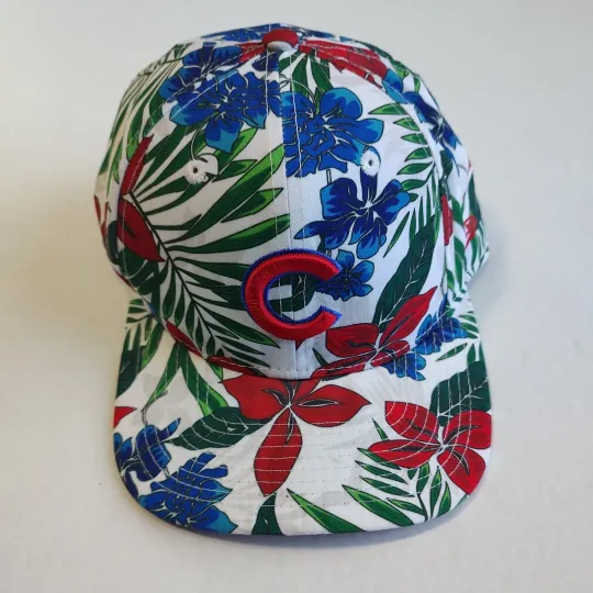 Chicago Cubs New Era 9fifty Hat Snapback White Floral AOP Aloha Hawaiian