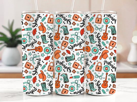 Discover Showgirl Era Tumbler for Taylor Fans; #12 Icons