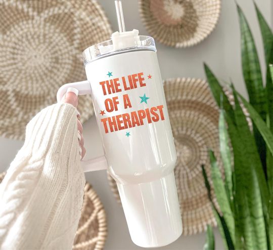 Discover The Life of a Therapist Tumbler Mental Health Era Occupational Therapist Gift Physical Therapist Tumbler Counselor Tumbler 40oz OT Gift