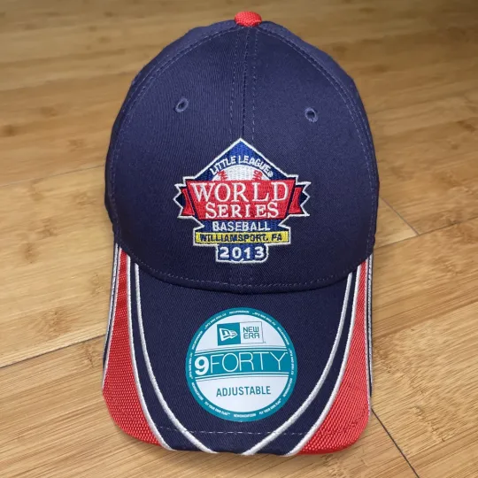 Discover New Era 9FORTY Little League World Series 2013 PA Navy Red AOP Adjust Hat NICE