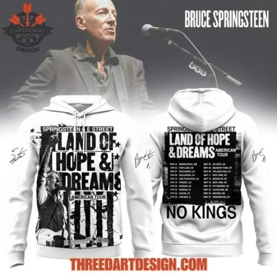 Bruce Springsteen & The E Street Land Of Hope & Dreams American Tour Hoodie 3D