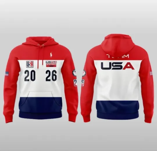 Team USA 2026 Olympic Milano Cortina 3D Hoodie Size XS-5XL