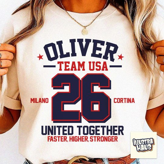 Discover Personalize USA Winter 2026 Sports Shirt  | Milano Cortina Winter Games Design | Team USA Athletic Graphic | American Winter Sports